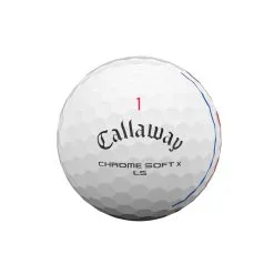 Callaway Chrome Soft X LS Triple Track Golf Balls | White -Accessories Shop CSX LS Golf Ball 2021 Triple Track White Front View scaled