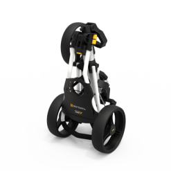 Powakaddy Twinline 5 Push Golf Trolley | Polar White -Accessories Shop TL5FOLDEDANGLEDWHITE